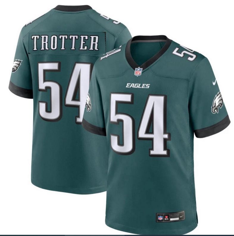 Men Philadelphia Eagles #54 Trotter Green 2024 Nike Vapor Limited NFL Jersey style 2